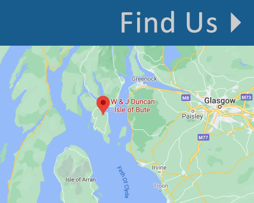 Find  W and J Duncan Garage in Rothesay, Isle of Bute, Scotland